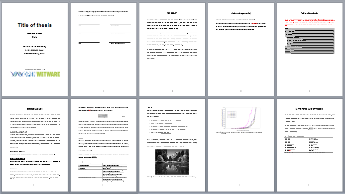 Dissertation layouts